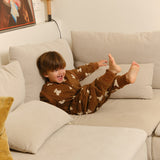 Sleeping jumpsuit with sleeves and socks -Teddy Mocca - TOG 1
