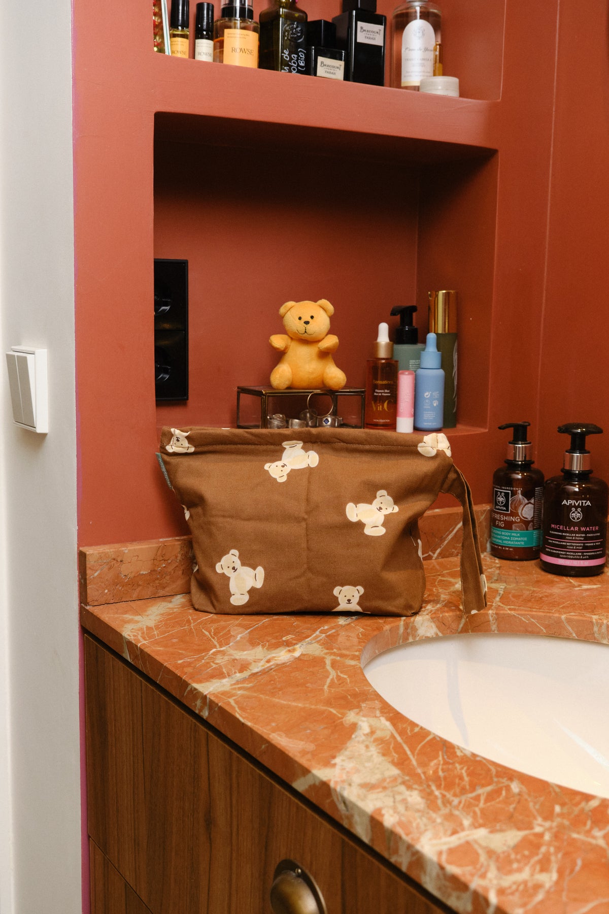 Toiletry bag - Teddy Mocca
