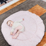 Rounded crawling mat - Dusty Rose
