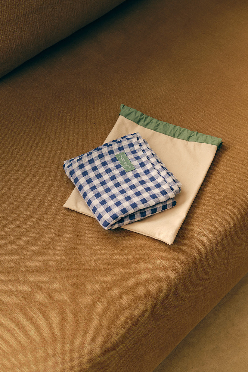 Muslin blanket pack (2 units): Fjord & Vichy Sand
