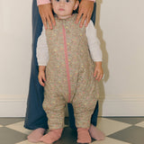 Sleeping jumpsuit with socks - Pastel Floral - TOG 2.5