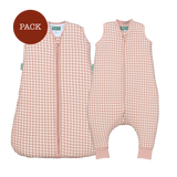 Siblings Dusty Rose Pack (2 products): sleeping jumpsuit + TOG 2.5 sleeping bag
