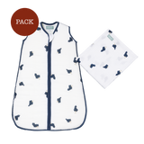 Grapes Baby Muslin Pack (2 products): bamboo muslin blanket + muslin sleeping bag TOG 2.5