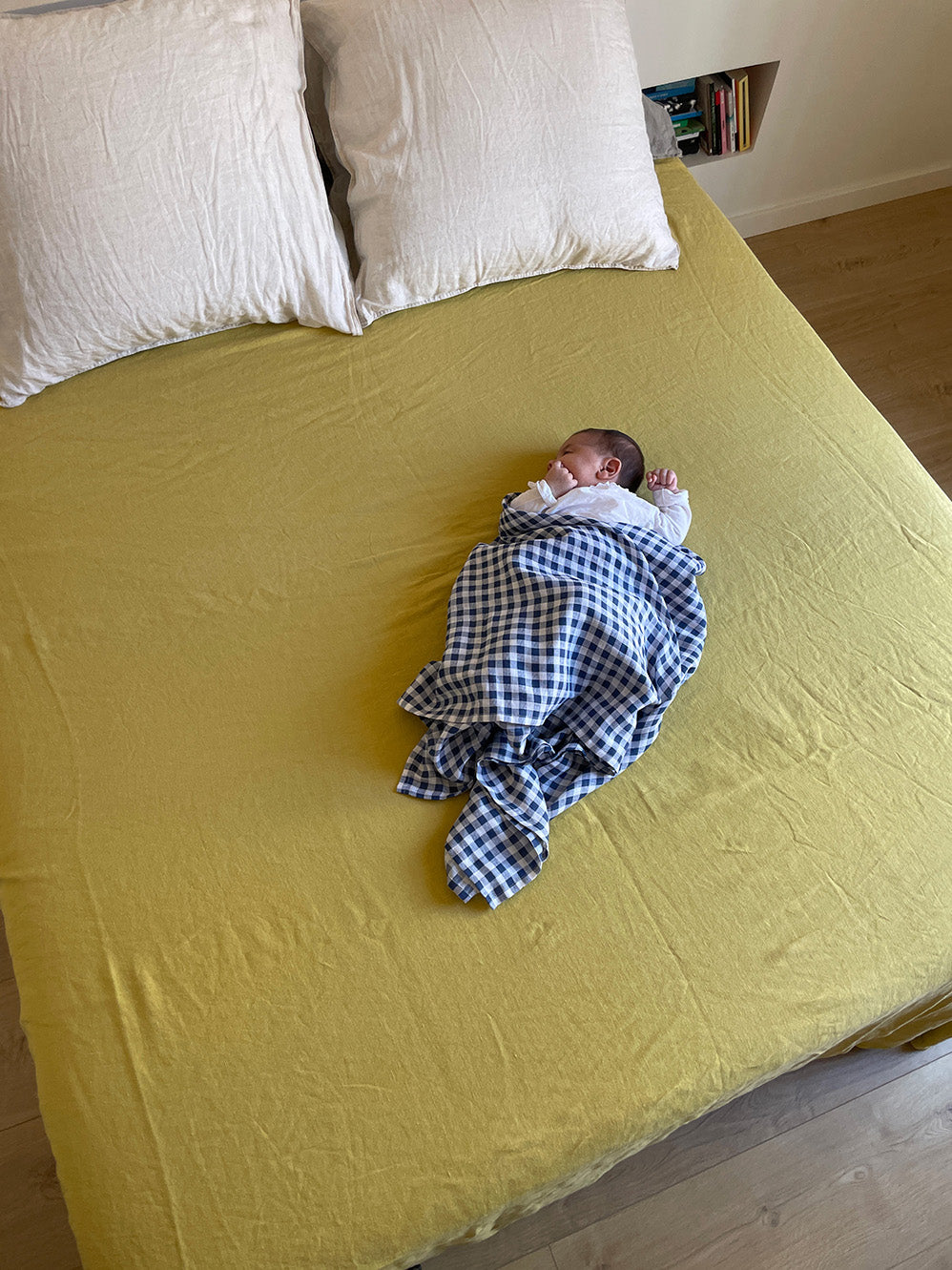 Muslin blanket pack (2 units): Fjord & Vichy Sand