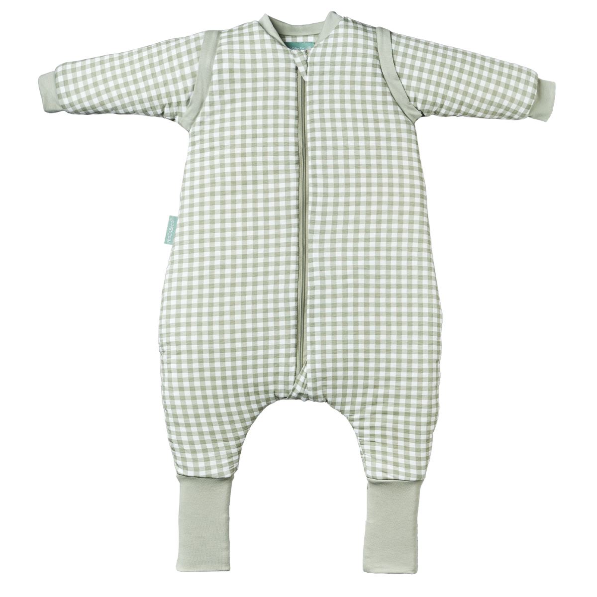Schlafsack mit Ärmeln und rutschfesten Socken mit Ärmeln und rutschfesten Socken – Mint tea – TOG 2.5