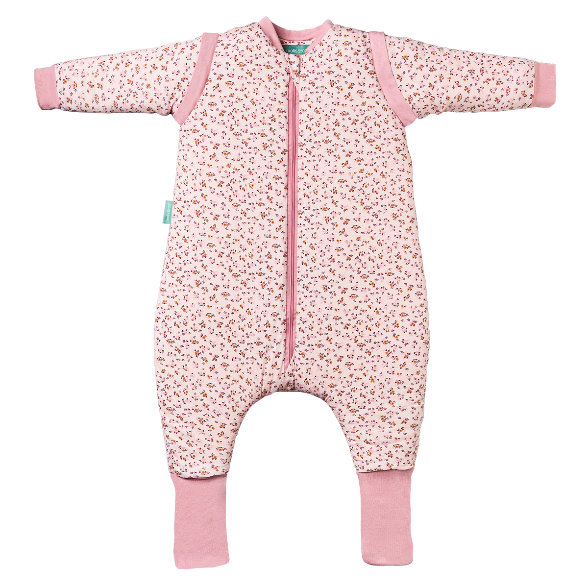 Schlafsack mit Ärmeln und rutschfesten Socken  – Misty Rose – TOG 2.5