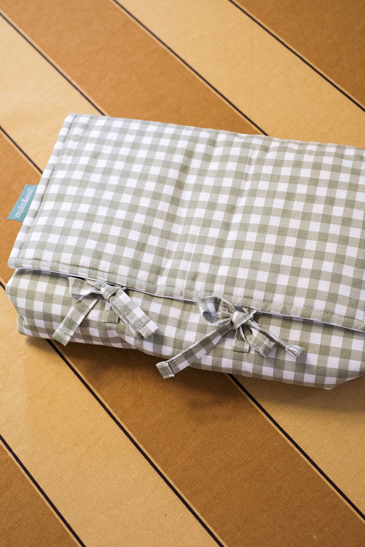 Pack Mint Tea (4 products): Changing mat + newborn nest + organizer + muslin cotton blanket