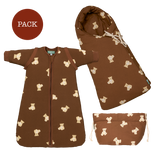 Teddy Mocca Stroll Pack (3 products): winter footmuff + baby organizer + TOG 1 sleeping bag