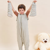 Sleeping jumpsuit with sleeves and socks - Mint Tea - TOG 2.5
