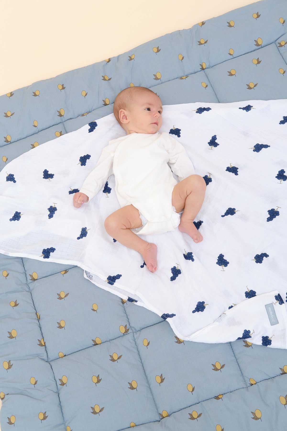 Muslin bamboo blanket - Grapes
