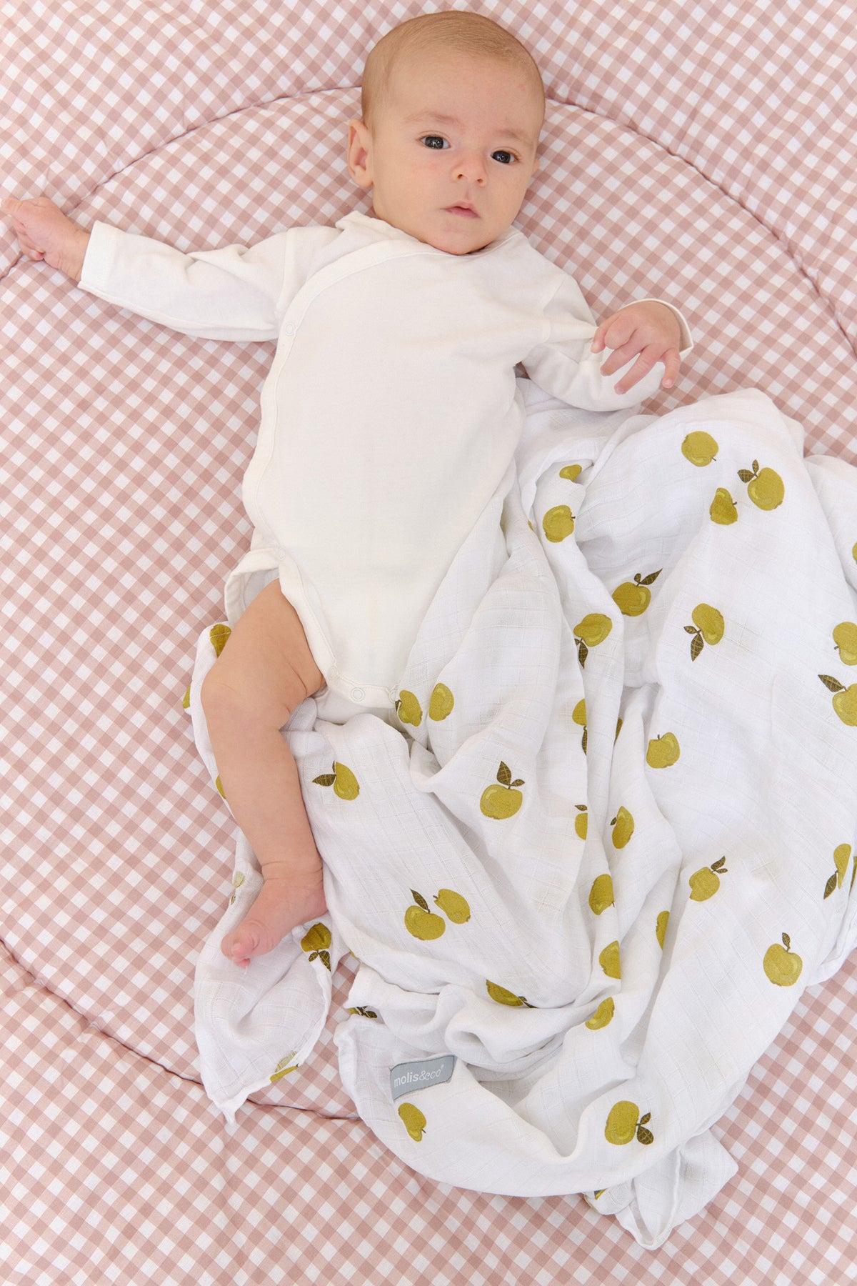 Muslin bamboo blanket - Apples