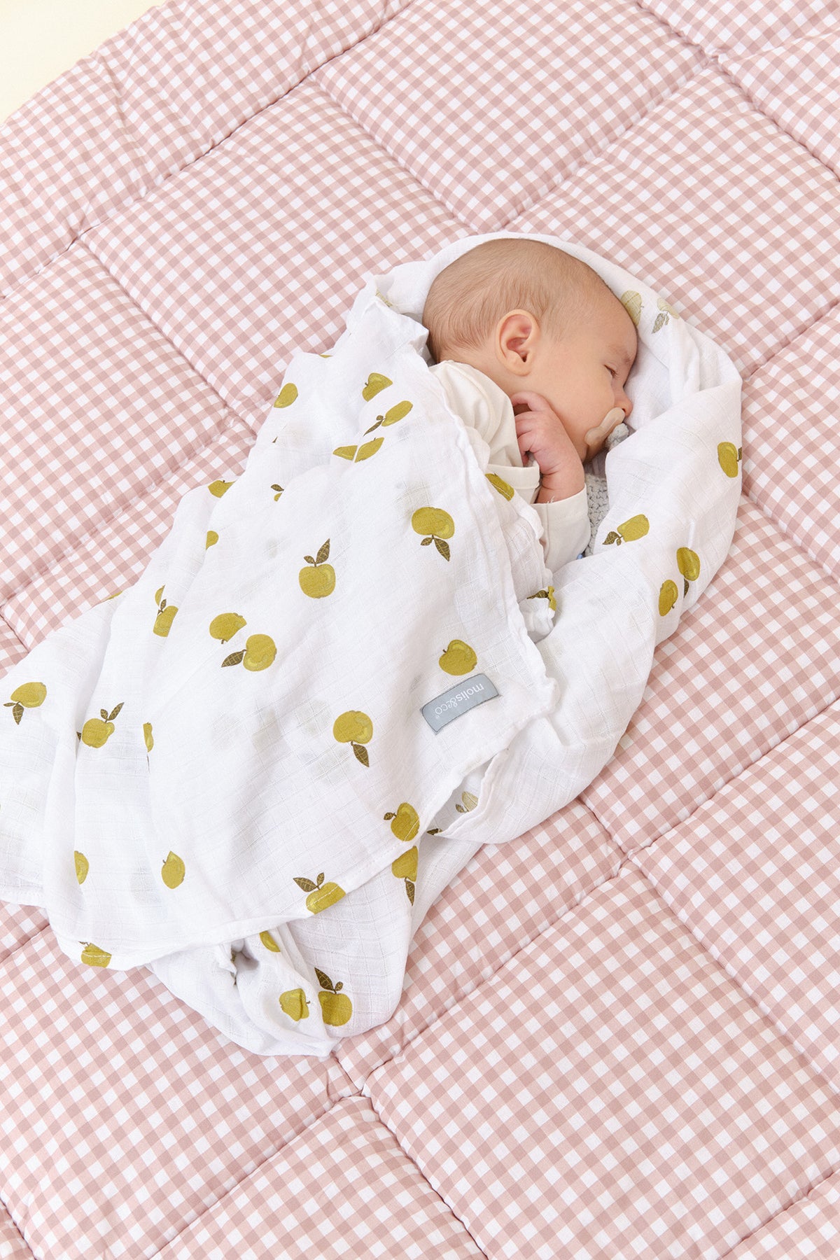 Muslin bamboo blanket - Apples