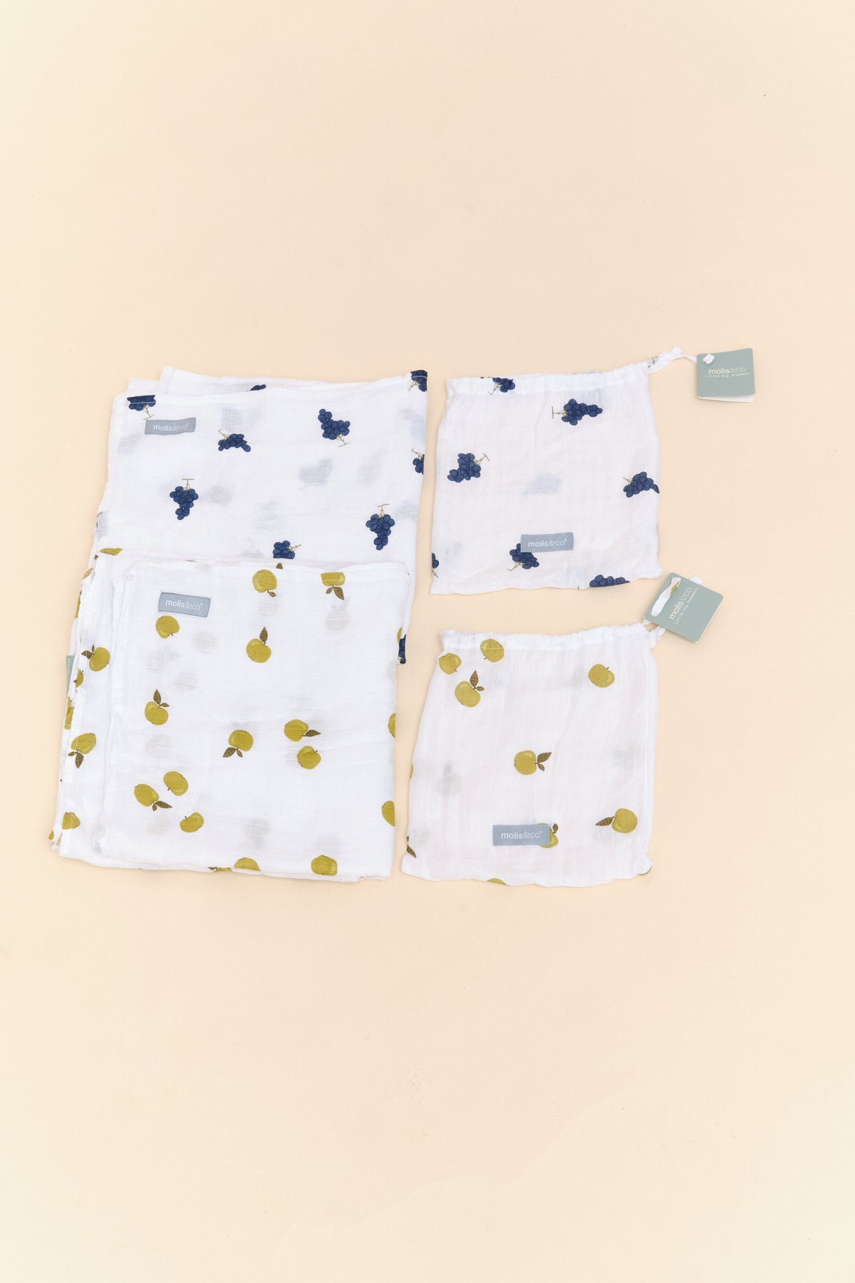 Muslin blanket pack (2 products): Apples & Grapes
