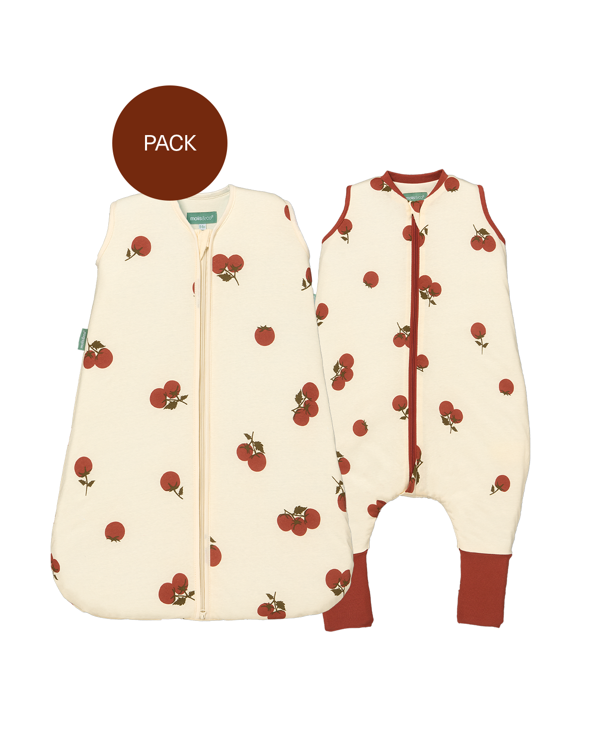 tog schlafsack Brüder-Pack Tomatoes (2 Produkte): Schlafsack mit Füßen + Baby-Schlafs