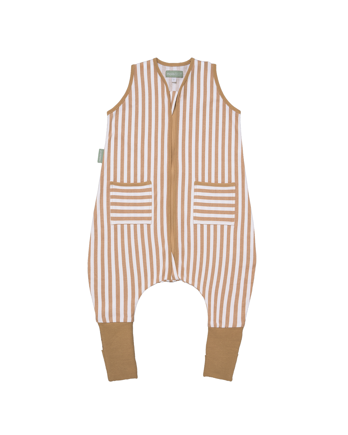 Schlafsack mit füssen und rutschfesten Socken - Sand Stripes