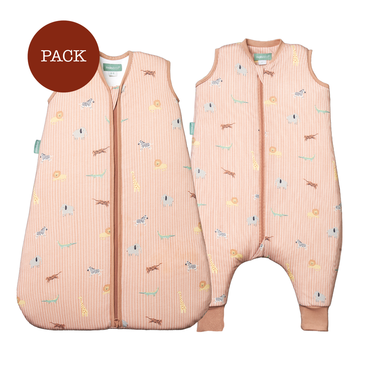 Siblings Jungle Pack (2 products): Sleeping jumpsuit + TOG 1 sleeping bag