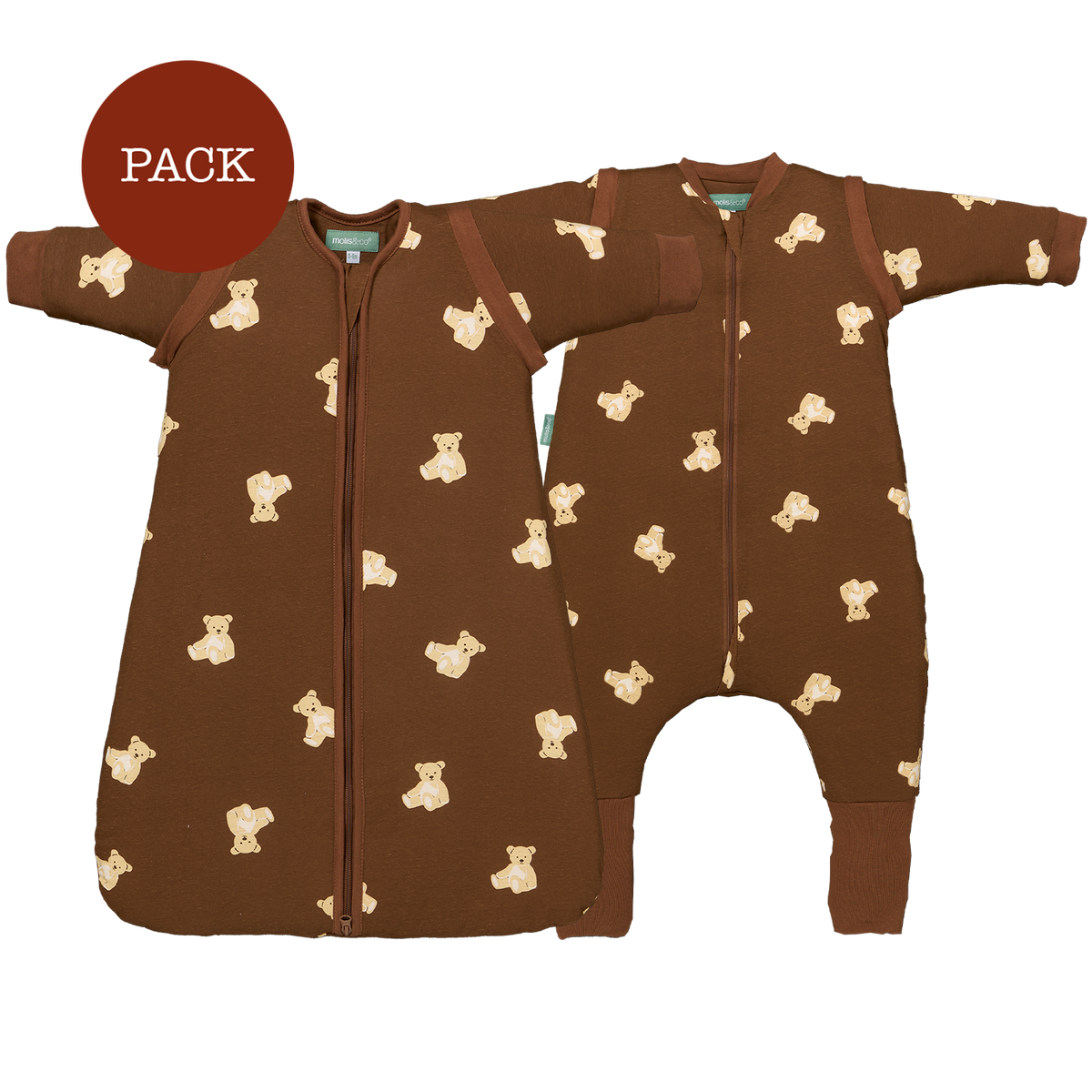 Siblings Teddy Mocca Pack (2 products): Sleeping jumpsuit + TOG 1 sleeping bag