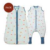 Siblings Mushrooms Pack (2 products): Sleeping jumpsuit + TOG 1 sleeping bag