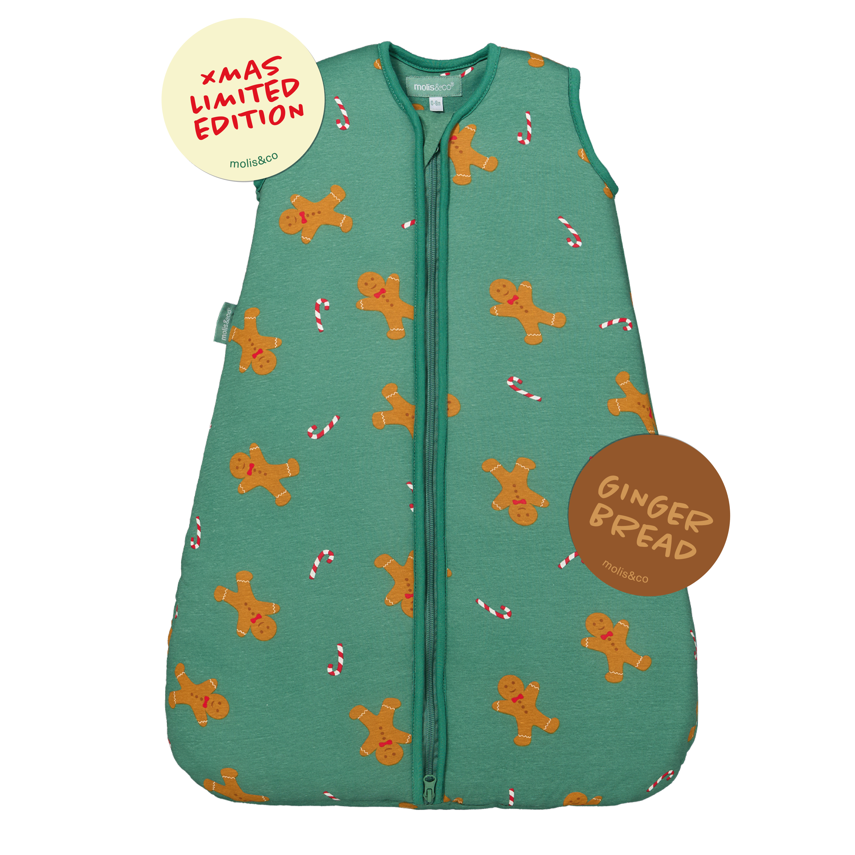 Baby sleeping bag ideal for winter. Gingerbread - TOG 2.5