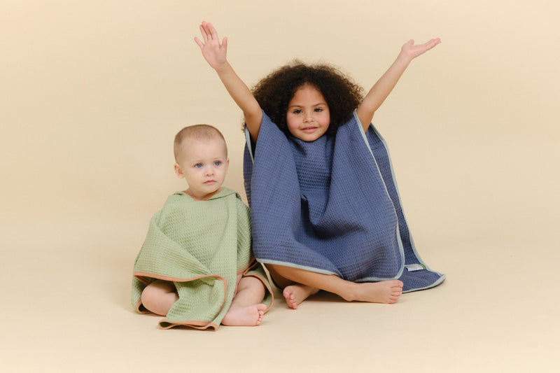 Poncho De Baño Infantil Con Capucha - 100% Algodón