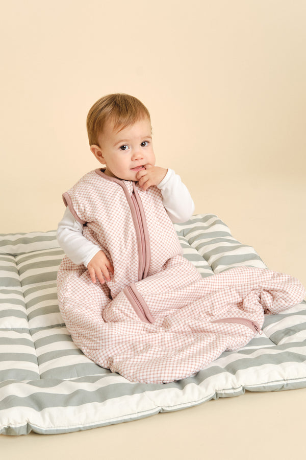 BABY SLEEPING BAG - VICHY PINK - TOG 1