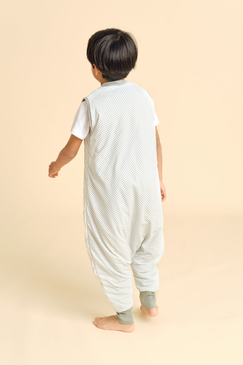 SLEEPING JUMPSUIT - VICHY GREEN - TOG 1