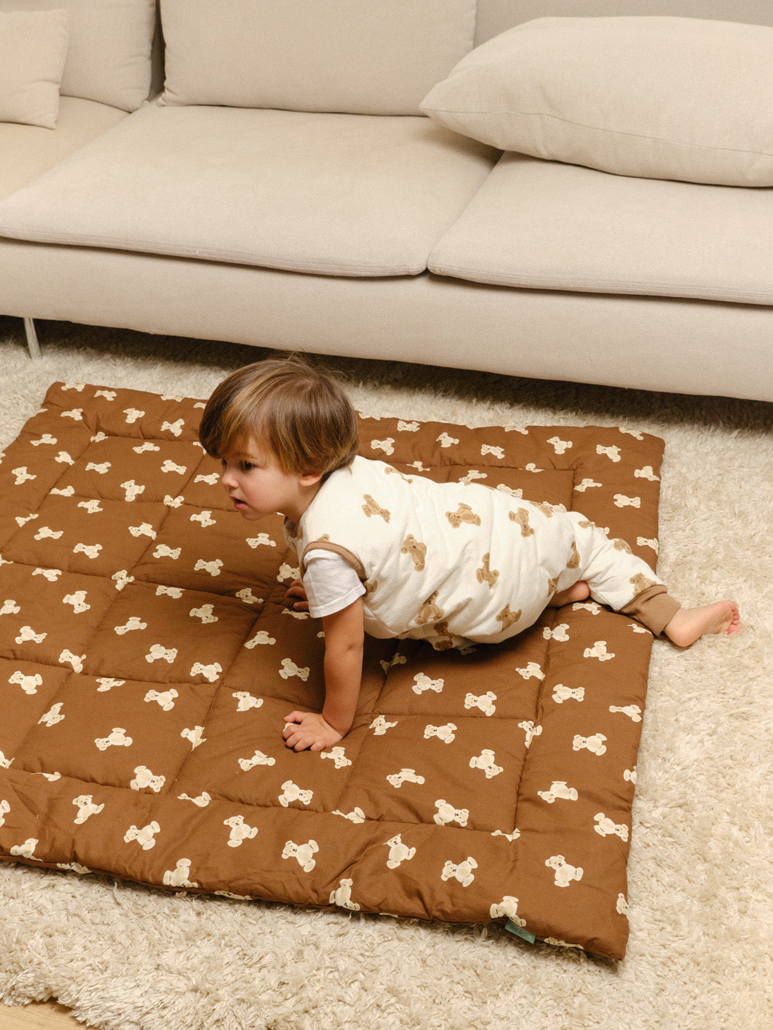 Crawling mat - Teddy Mocca