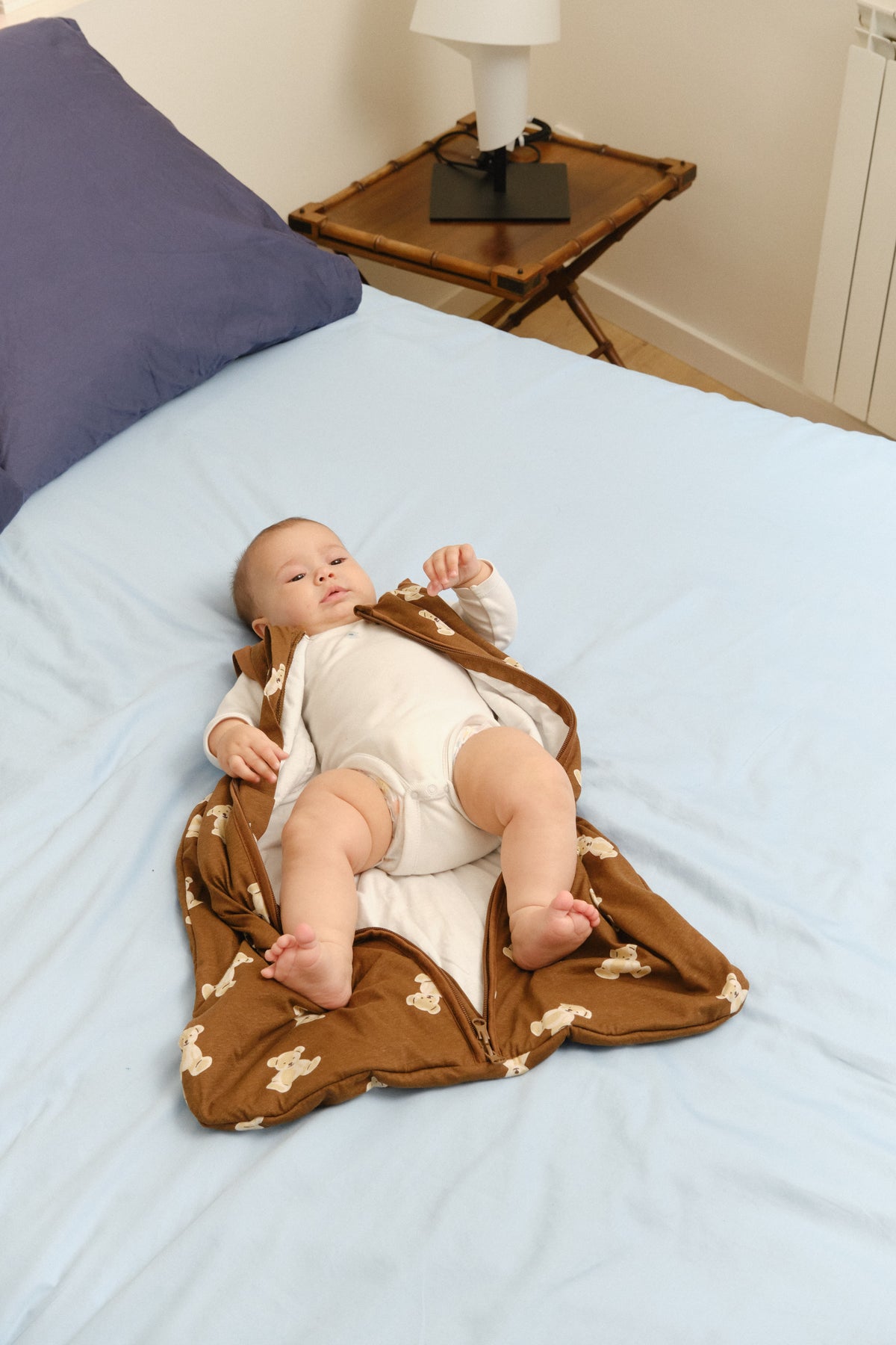 Pack Teddy Mocca (3 Produkte): Spielmatte + Babynest + Schlafsack TOG 1