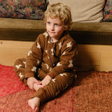 Schalfsack mit Ärmeln und rutschfesten Socken – Teddy Mocca – TOG 1
