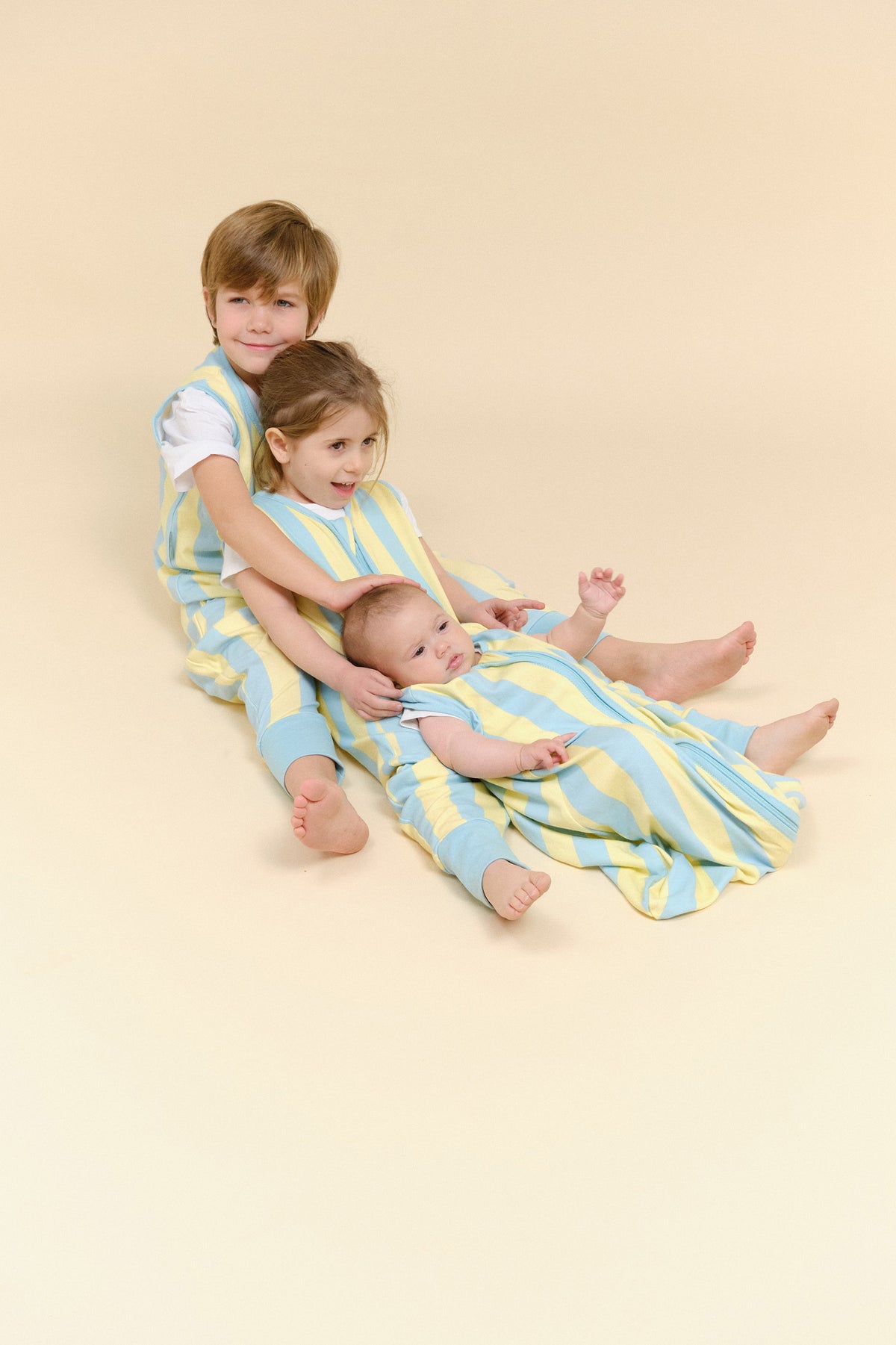 Saco de dormir bebé - Blue Sunshine Stripes - TOG 0.5