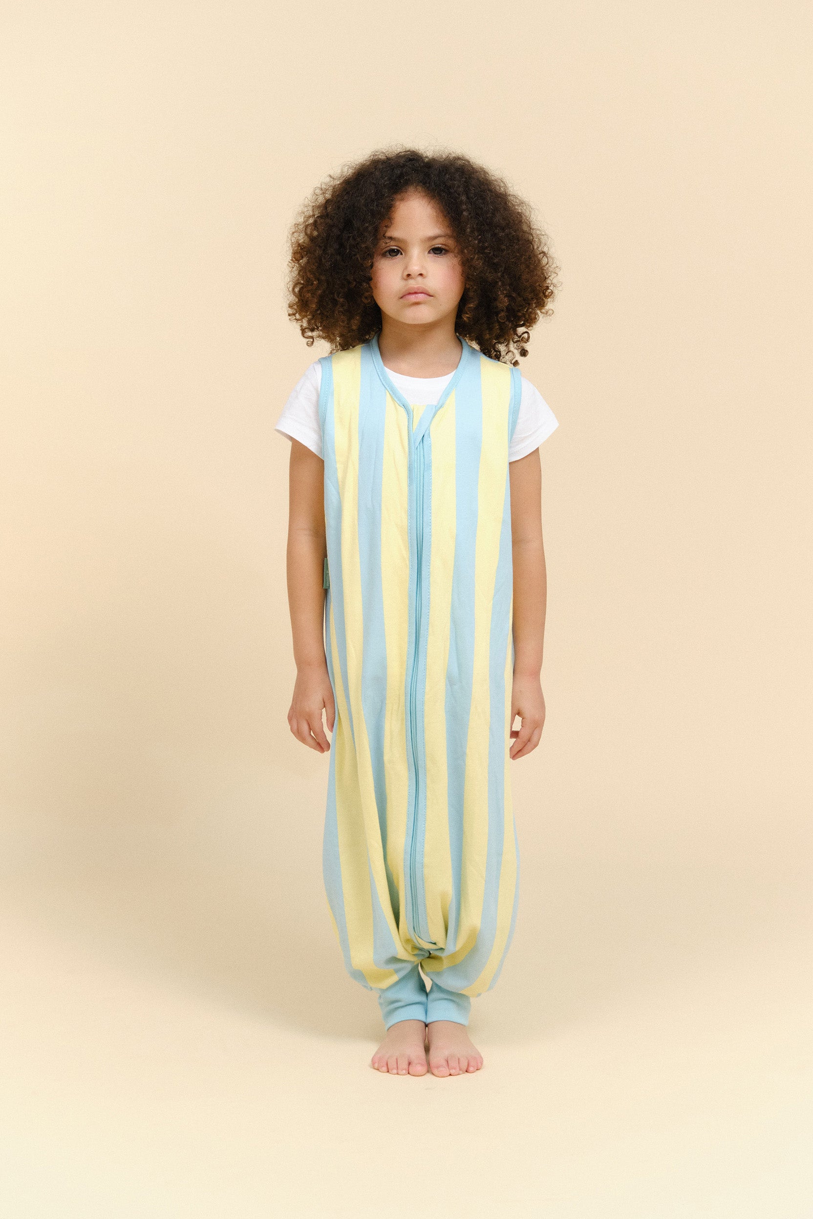 schlafsack 240 cm Schlafsack mit füssen - Blue Sunshine Stripes