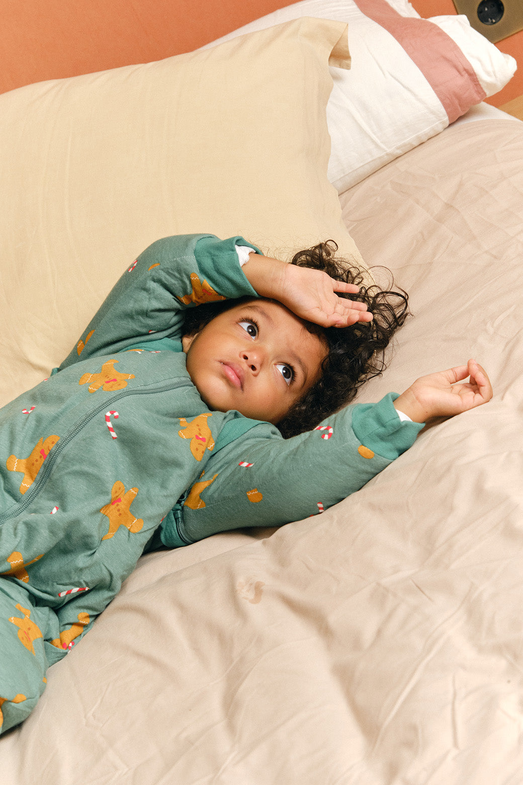 Pijama manta con mangas y calcetines antideslizantes - Gingerbread - TOG 2.5