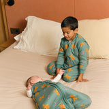 Sleeping jumpsuit with sleeves and socks - Gingerbread - TOG 2.5