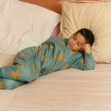 Sleeping jumpsuit with sleeves and socks - Gingerbread - TOG 2.5