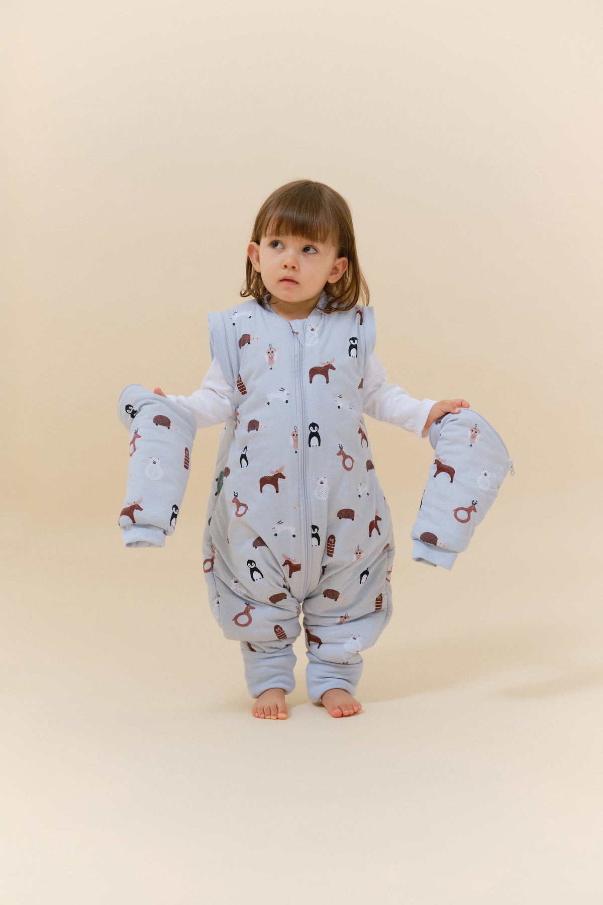 Pijama manta con mangas y calcetines antideslizantes - Winter Animals - TOG 2.5