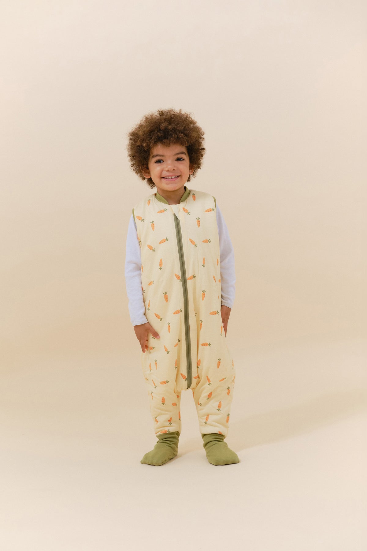 Sleeping jumpsuit with socks - Carrots - TOG 2.5