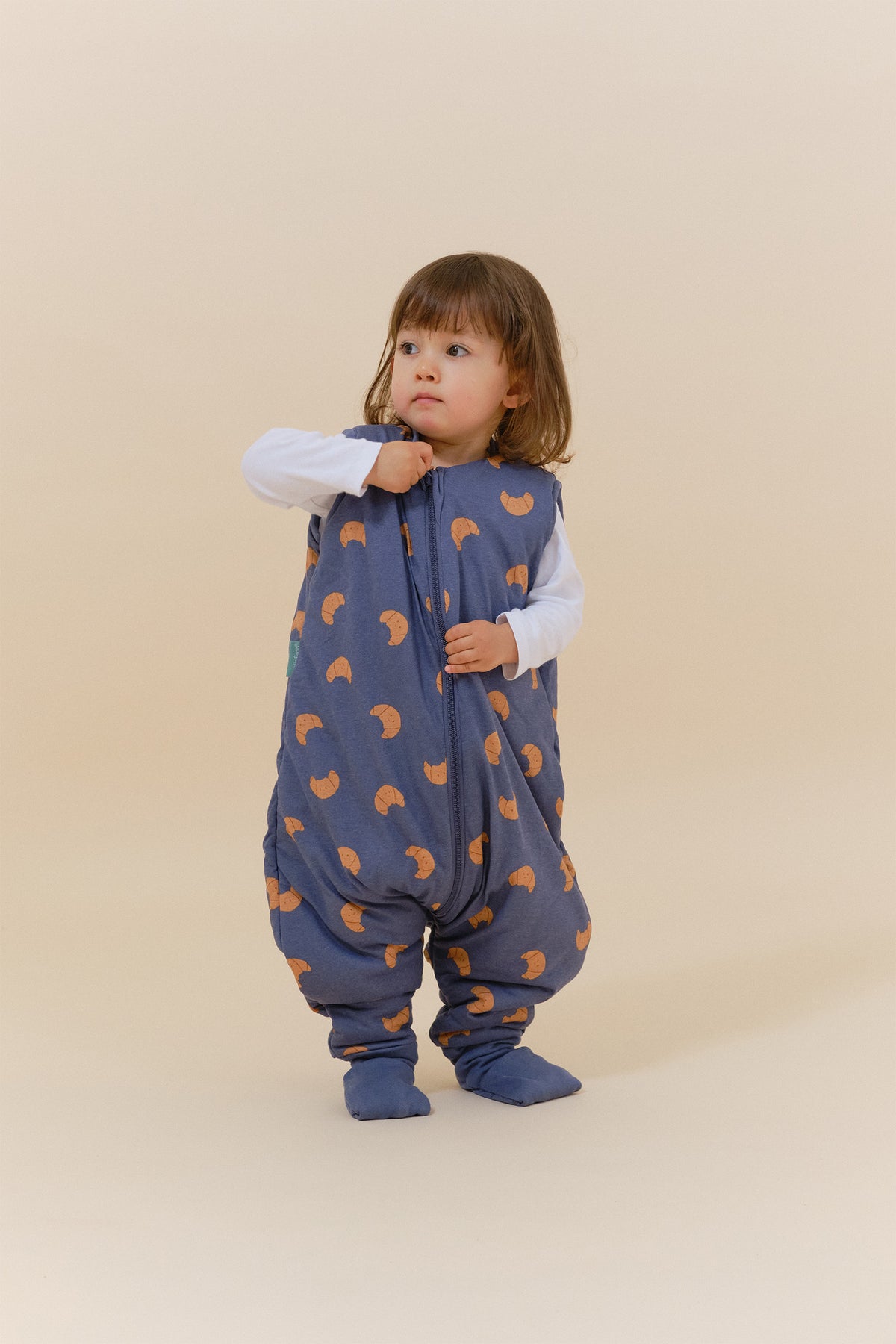 Pijama manta con calcetines antideslizantes - Croissants - TOG 2.5