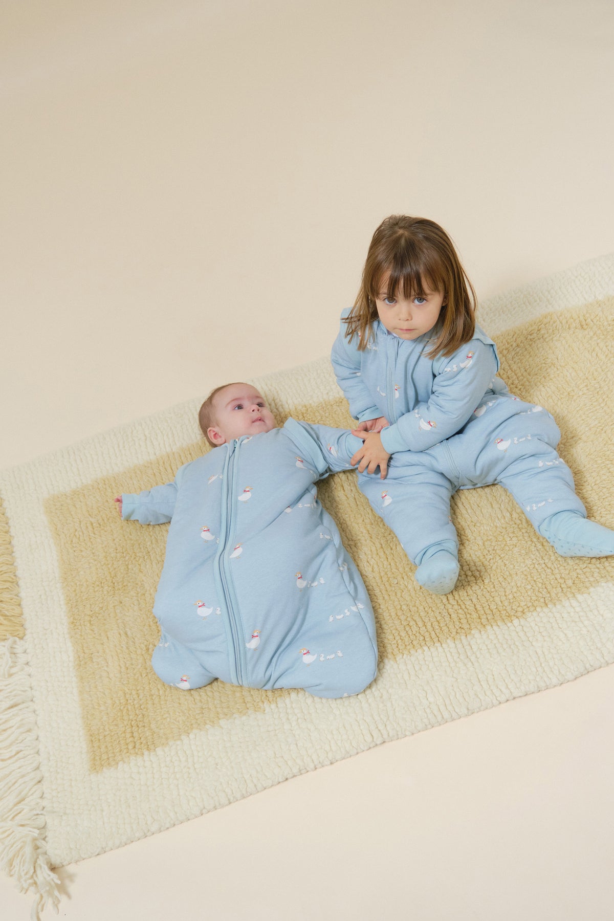 Baby sleep sack with sleeves - Duck Family - TOG 2.5