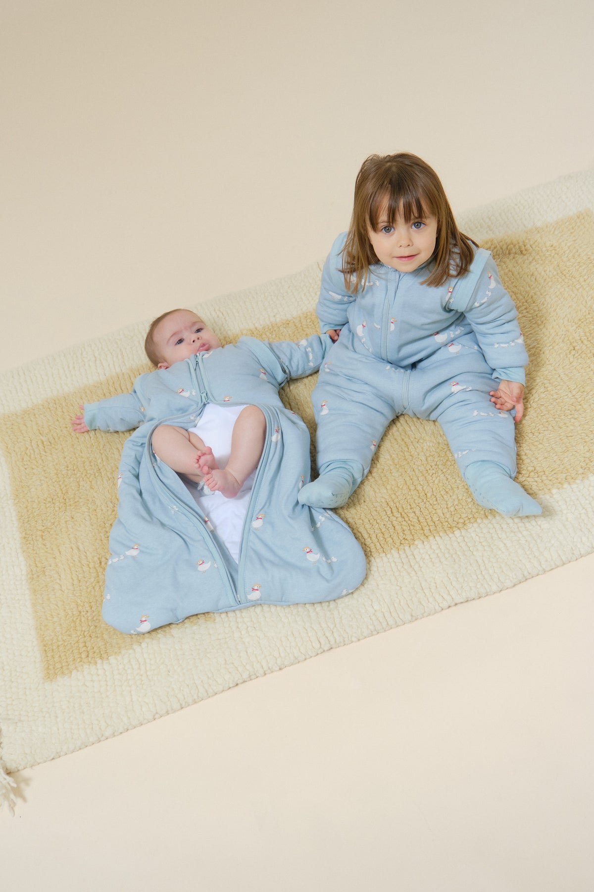 Baby sleep sack with sleeves - Duck Family - TOG 2.5