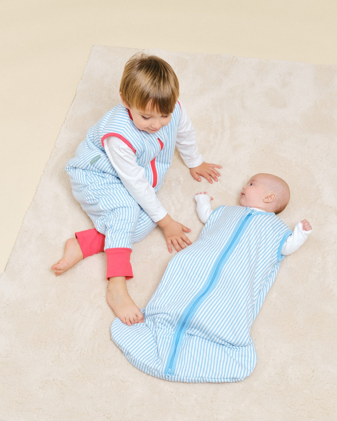 neugeboren schlafsack Brüder-Pack Sailor Blue (2 Produkte): Schlafsack mit Füßen + Baby-Schl