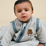 Babyschlafsack mit Ärmeln - Blue Stripes - TOG 2.5