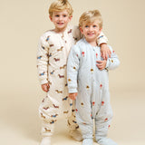 Sleeping jumpsuit with sleeves and socks - Sleepy Bunnies - TOG 2.5