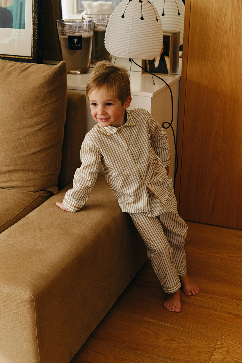 Pijama de dormir - Olive Green Stripes - TOG 1