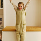 Pijama manta con mangas y calcetines antideslizantes - Olive Green Stripes - TOG 1