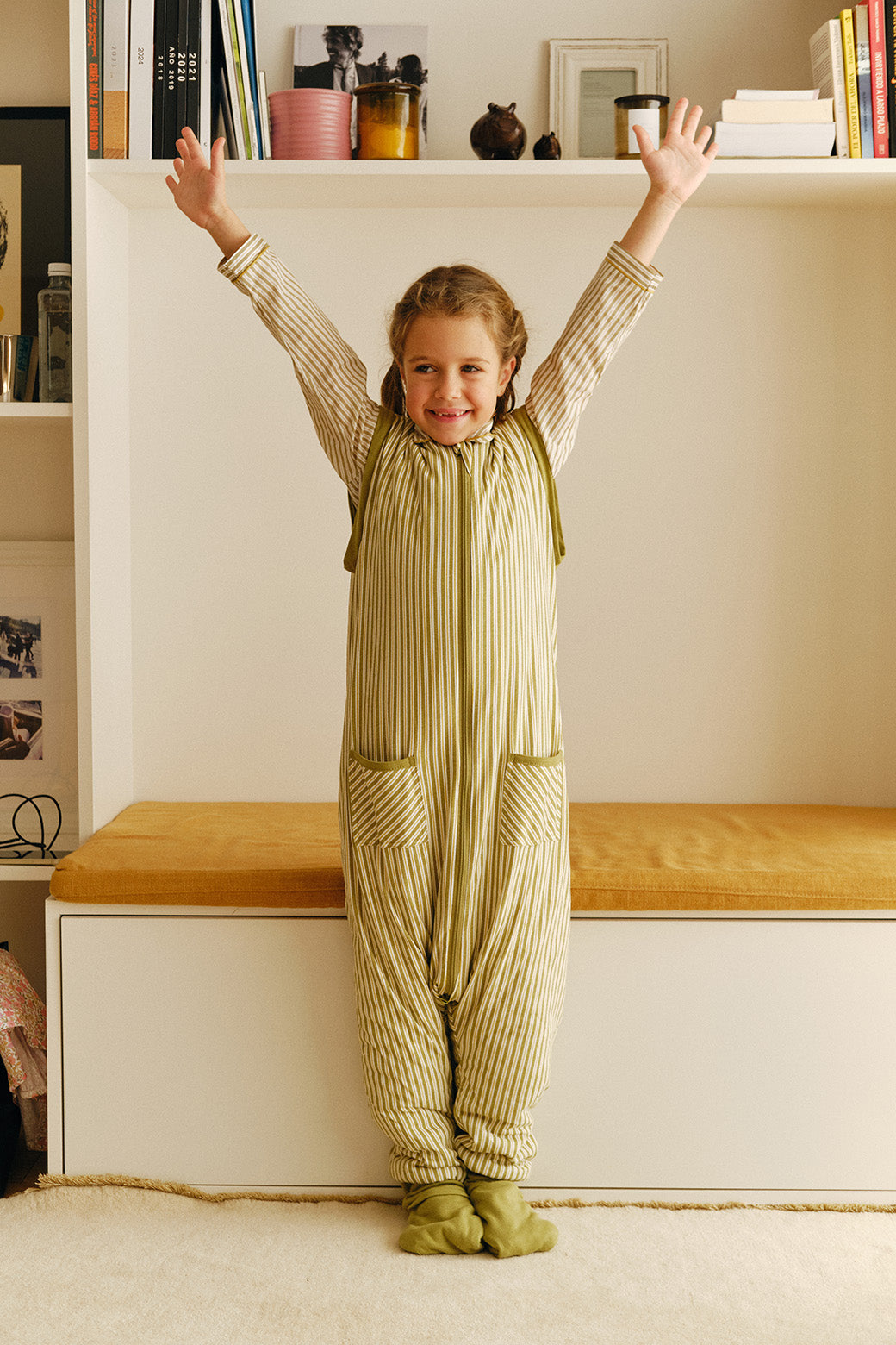 Pijama de dormir - Olive Green Stripes - TOG 1