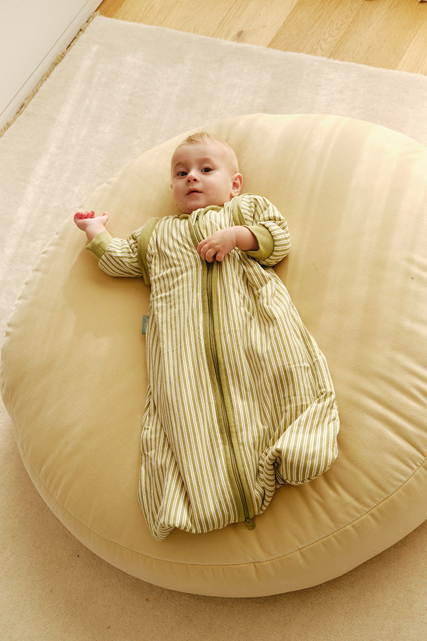 Baby sleeping bag - Olive Green Stripes - TOG 1