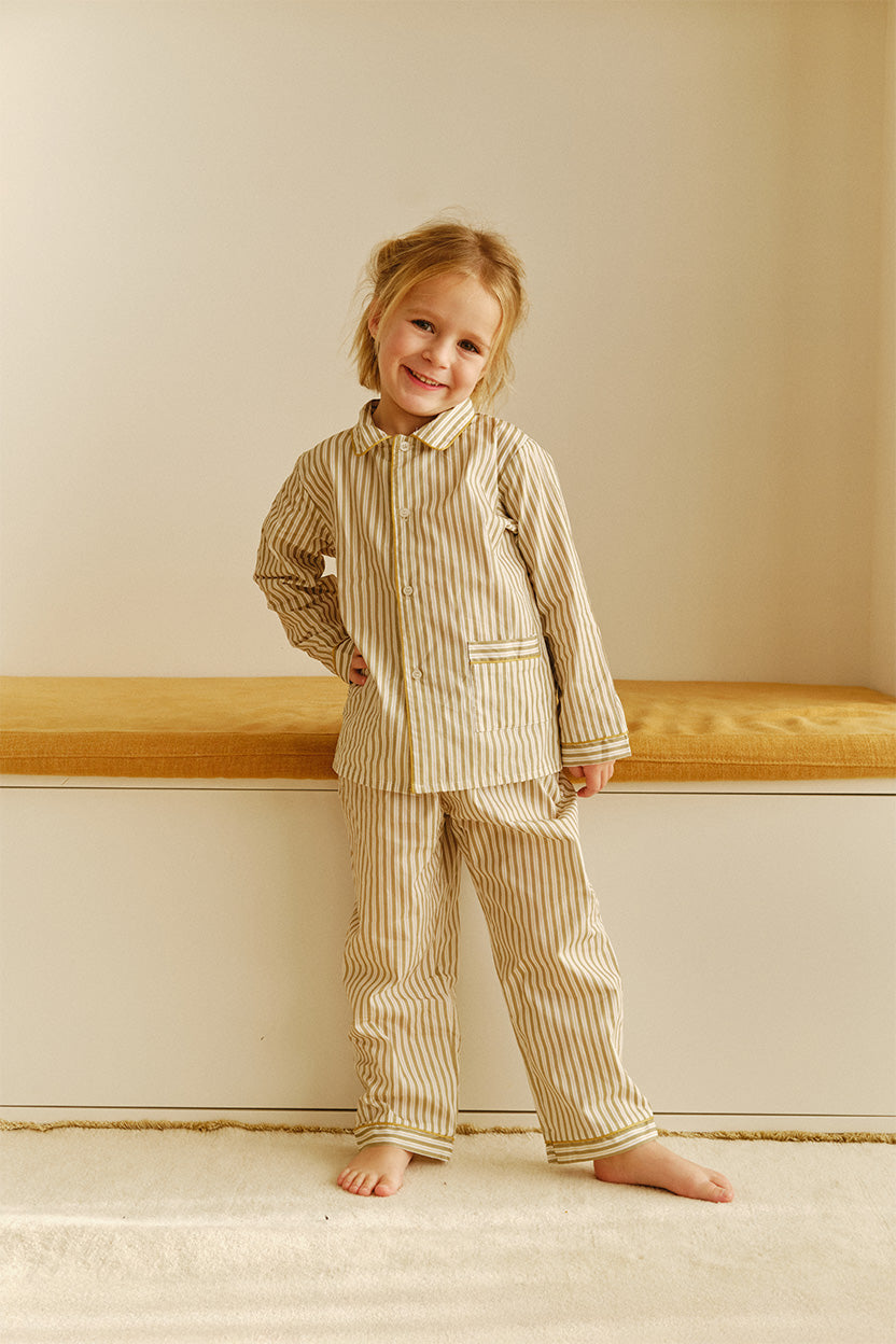 Pijama de dormir - Olive Green Stripes - TOG 1