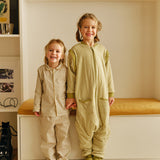 Pijama manta con mangas y calcetines antideslizantes - Olive Green Stripes - TOG 1