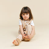 Sleeping jumpsuit with removable non-slip socks - Sand Stripes - TOG 0.5
