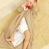 Baby sleeping bag - Brown Checks - TOG 1